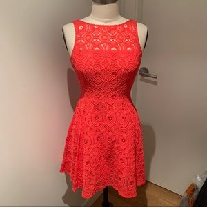 BB DAKOTA coral Lace dress